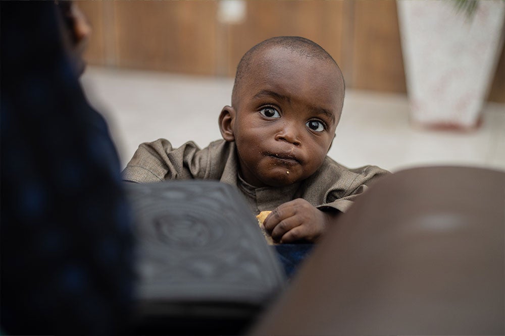 Muaz eating a snack