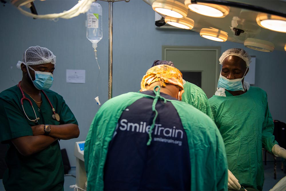 Smile Train partner surgeons performing cleft surgery
