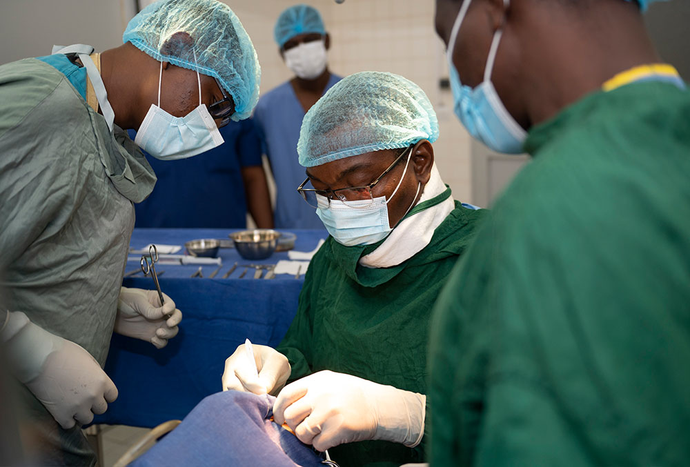 Dr. Gregorie Akakpo-Numado performing cleft surgery
