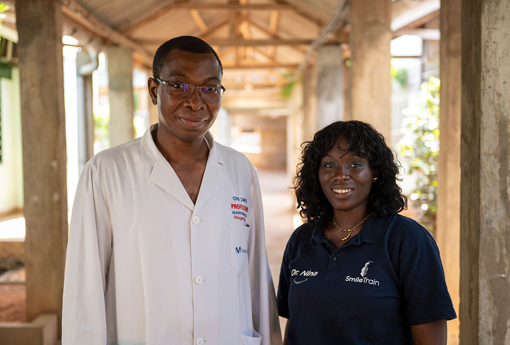 Dr. Gregorie Akakpo-Numado smiling with Dr. Nina Capo-Chichi