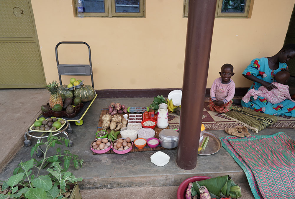 Sister Dr. Liliana Najjuka's produce spread