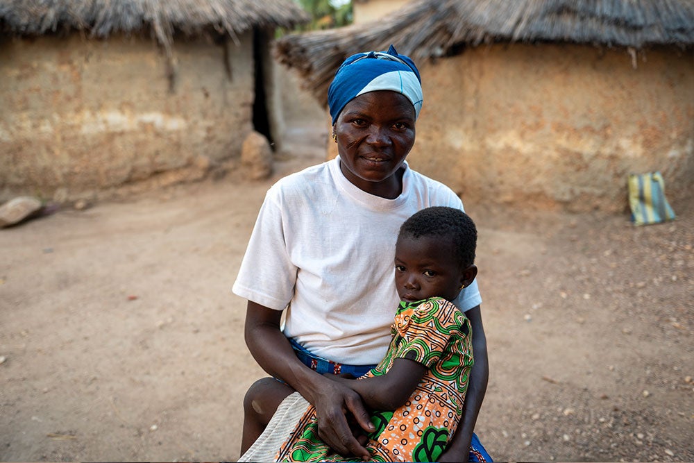 Akuya smiling with her mother Rosa after cleft surgery