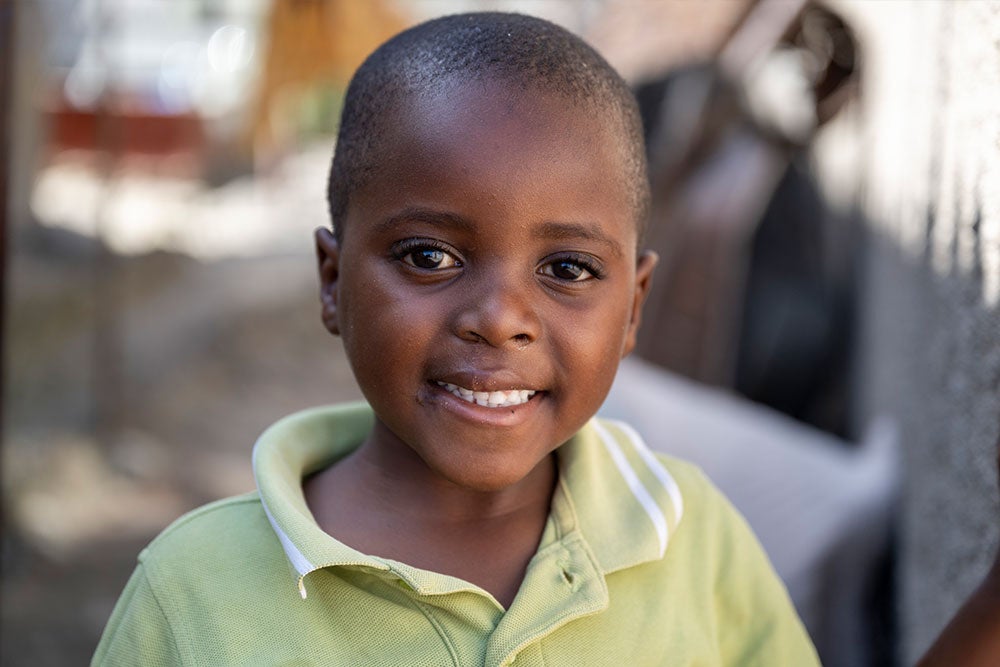 Close-up of Wayne smiling